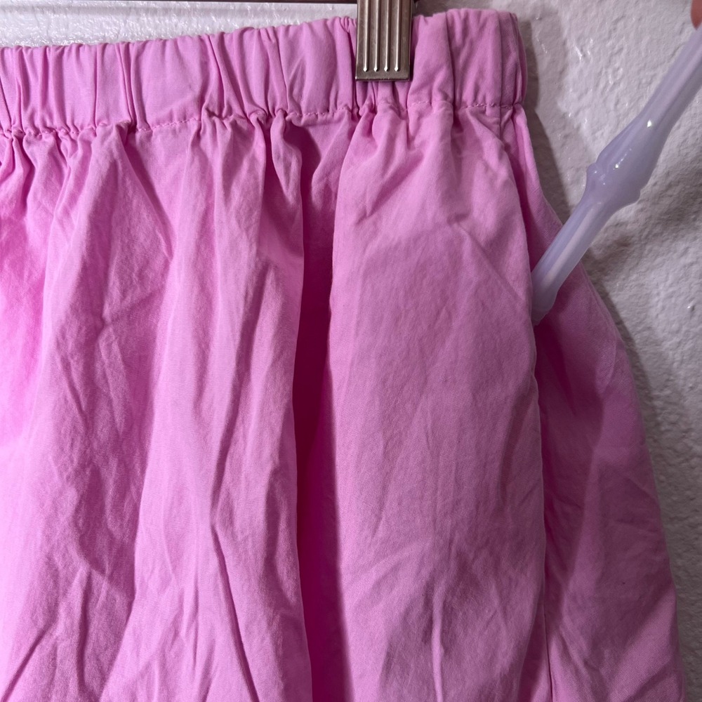 Free People Free-est Pink Cotton Mini Skirt Women Size XL Elastic Waist Pockets - Picture 3 of 7